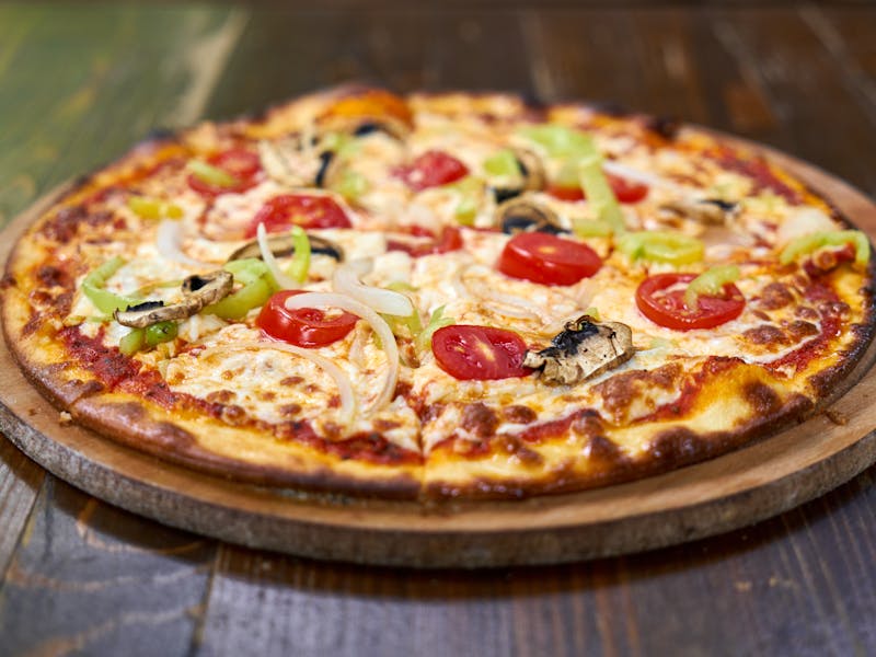 Five assorted pizzas